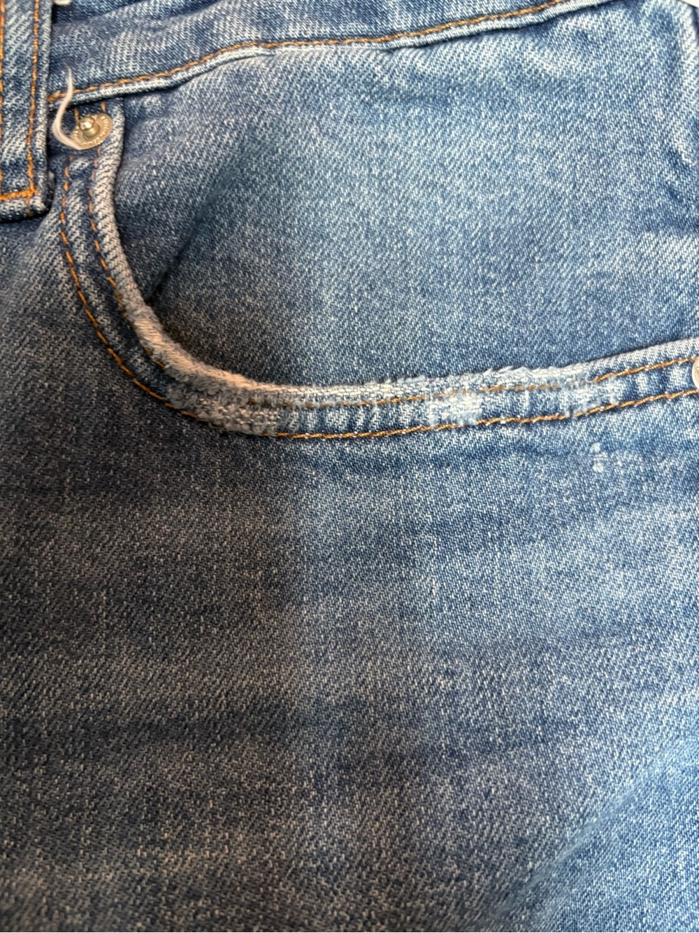 Zara Woman Premium Denim Medium Wash Mid Rise Mom Straight Leg Jeans Women's 8 - Picture 7 of 8